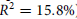 upper R squared equals 15.8 percent sign