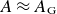 upper A almost equals upper A Subscript normal upper G