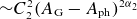 tilde upper C 2 squared left parenthesis upper A Subscript normal upper G Baseline minus upper A Subscript normal p normal h Baseline right parenthesis Superscript 2 alpha 2