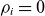 rho Subscript i Baseline equals 0