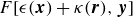 upper F left bracket epsilon left parenthesis bold italic x right parenthesis plus kappa left parenthesis bold italic r right parenthesis comma bold italic y right bracket