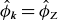 ModifyingAbove phi With caret Subscript bold italic k Baseline equals ModifyingAbove phi With caret Subscript normal upper Z