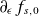 partial differential Subscript epsilon Baseline f Subscript s comma 0