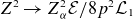 upper Z squared right arrow upper Z Subscript alpha Superscript 2 Baseline script upper E divided by 8 p squared script upper L 1
