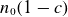 n 0 left parenthesis 1 minus c right parenthesis