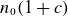 n 0 left parenthesis 1 plus c right parenthesis
