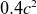 0.4 c squared