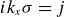 i k Subscript x Baseline sigma equals j