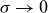 sigma right arrow 0