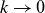 k right arrow 0