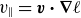 v Subscript double vertical bar Baseline equals bold italic v bold dot bold nabla script l