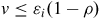 v less than or equals epsilon Subscript i Baseline left parenthesis 1 minus rho right parenthesis