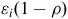 epsilon Subscript i Baseline left parenthesis 1 minus rho right parenthesis