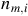 n Subscript m comma i