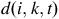 d left parenthesis i comma k comma t right parenthesis