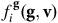 f Subscript i Superscript bold g Baseline left parenthesis bold g bold comma bold v right parenthesis