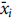 Symbol representing the mean or average value of a variable across observations.