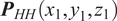 bold italic upper P Subscript upper H upper H Baseline left parenthesis x 1 comma y 1 comma z 1 right parenthesis