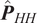 ModifyingAbove bold italic upper P With caret Subscript upper H upper H