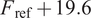 upper F Subscript ref Baseline plus 19.6