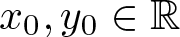 x 0 comma y 0 element of double struck upper R