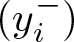 left parenthesis yi minus right parenthesis