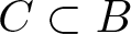 upper C subset of upper B