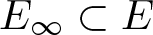 upper E infinity subset of upper E