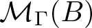upper M upper Gamma left parenthesis upper B right parenthesis