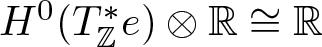 upper H 0 left parenthesis upper T double struck upper Z asterisk e right parenthesis circled times double struck upper R approximately equals double struck upper R