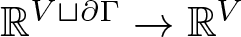 double struck upper R upper V square cup partial differential upper Gamma right arrow double struck upper R upper V