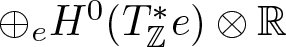 circled plus eH 0 left parenthesis upper T double struck upper Z asterisk e right parenthesis circled times double struck upper R