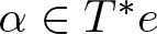 alpha element of upper T asterisk e