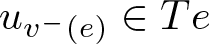 uv minus left parenthesis e right parenthesis element of Te