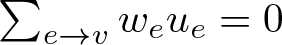 sigma summation e right arrow vweue equals 0