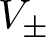 upper V plus or minus