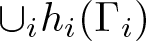 union ihi left parenthesis upper Gamma i right parenthesis