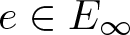 e element of upper E infinity