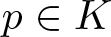 p element of upper K