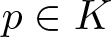 p element of upper K