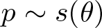 p tilde s left parenthesis theta right parenthesis