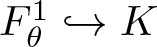 upper F theta 1 right arrow with hook upper K