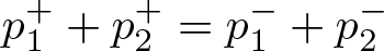 p 1 plus plus p 2 plus equals p 1 minus plus p 2 minus