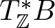upper T double struck upper Z asterisk upper B
