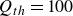 upper Q Subscript t h Baseline equals 100