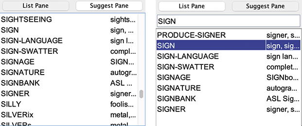 Screenshots of different panes for editing in .eaf. See long description for details.