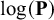 log left parenthesis bold upper P right parenthesis