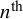 n Superscript th