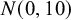 upper N left parenthesis 0 comma 10 right parenthesis
