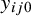 y Subscript i j Baseline 0